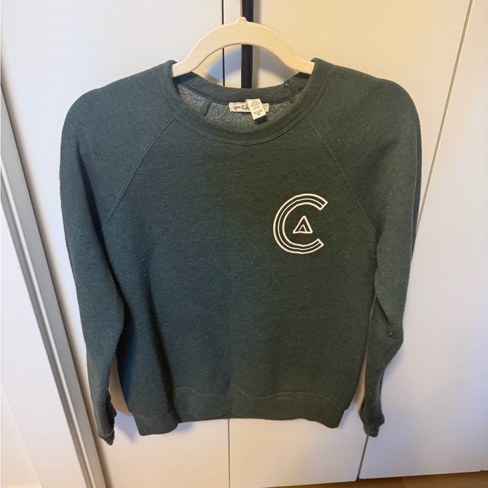 CAMP Green Crewneck Sweatshirt with Logo